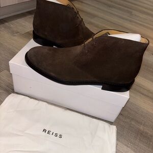 Reiss Dark Brown Chukka Boots